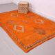 Orange Vintage Moroccan Rug 162 x 232 cm - Berber Wool Rug - Handmade Rug