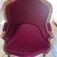 Bergère Gondole armchair in Louis XV style – Bordeaux / Red Velvet