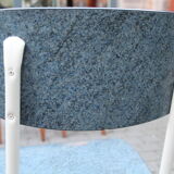 2 blue Formica cjaises, circa 1950