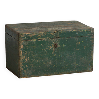 Ancien coffre à patine verte (c.1920) #4