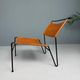 A. A. Dolleman Lounge Chair by Metz & Co, Mid-Century Leather & Metal