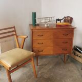 Chest of drawers from the 50s, compass feet