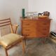 Commode des années 50 pieds compas