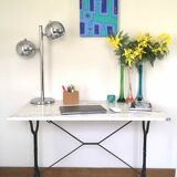 Marble and cast iron bistro table