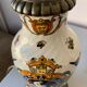 Pied de lampe en faience de gien décor renaissance 1876