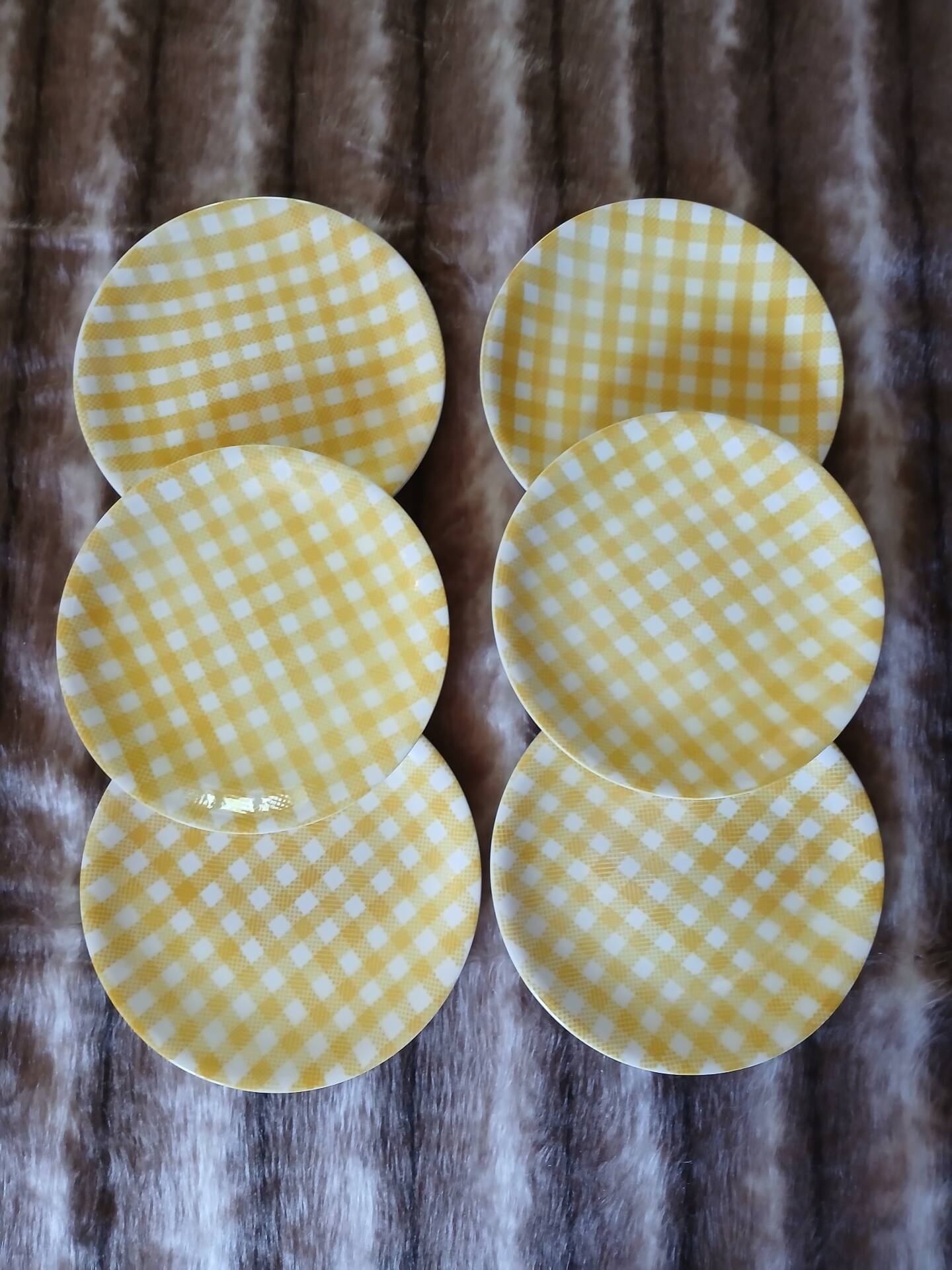 6 assiettes plates anciennes Salins 