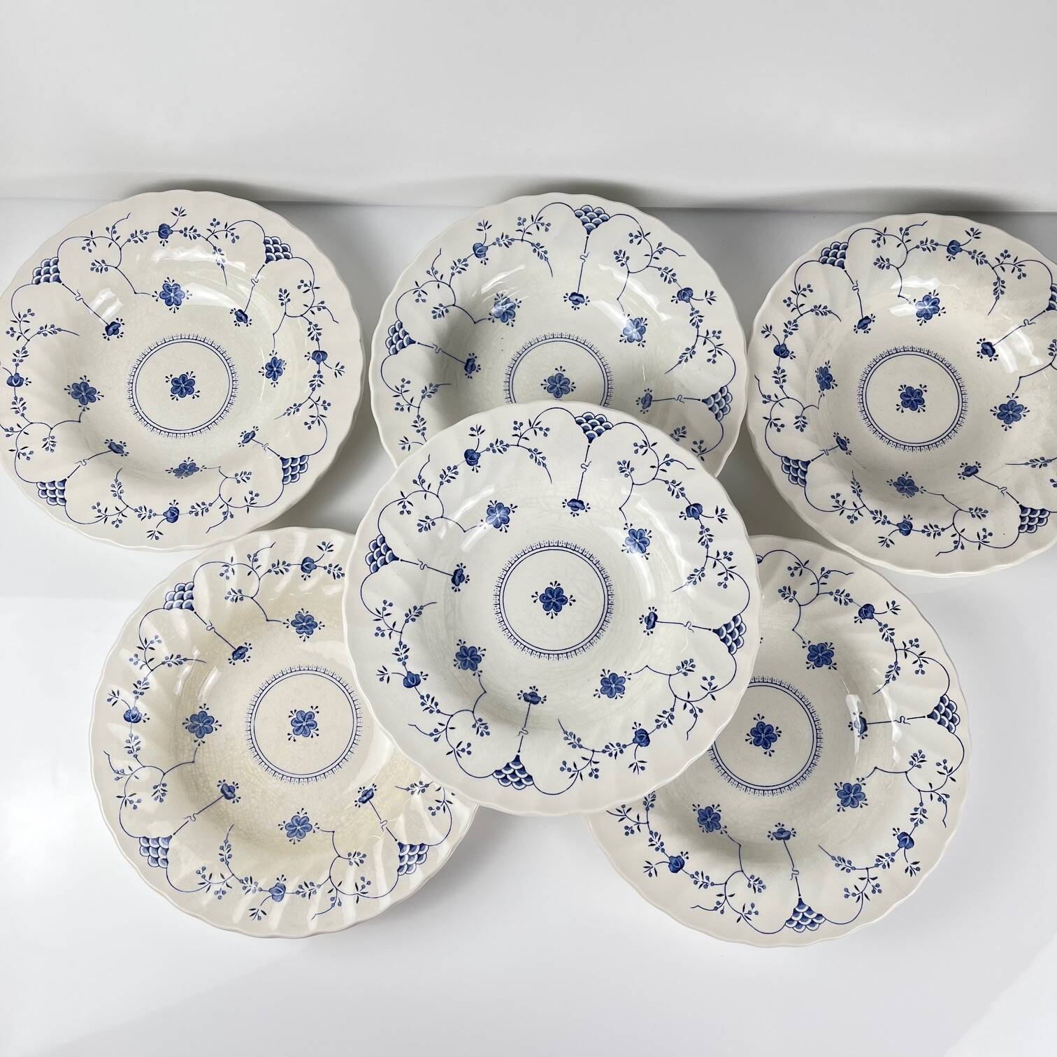 Set of 6 "Finlandia" soup plates by Myott, Staffordshire, UK