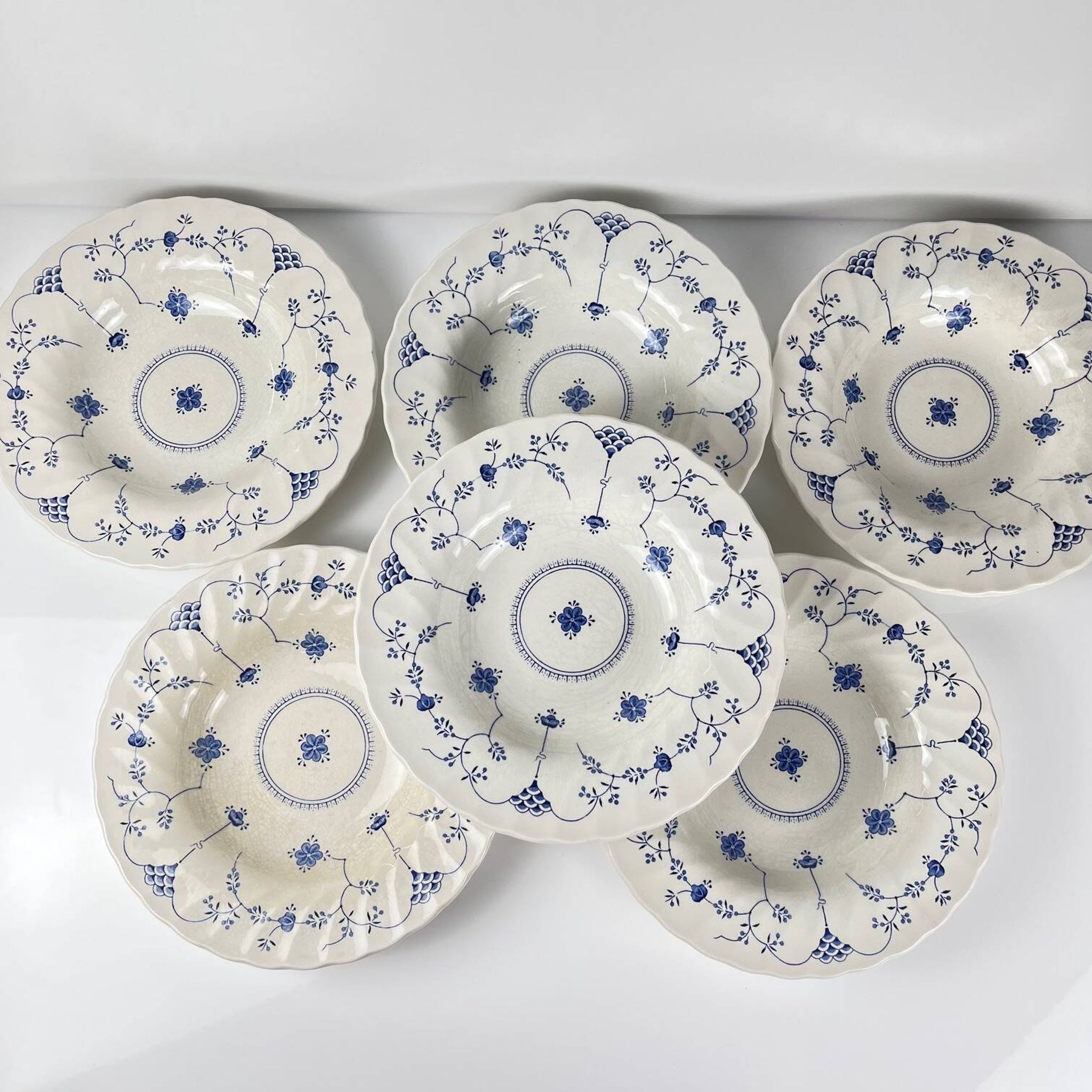 Set of 6 "Finlandia" soup plates by Myott, Staffordshire, UK