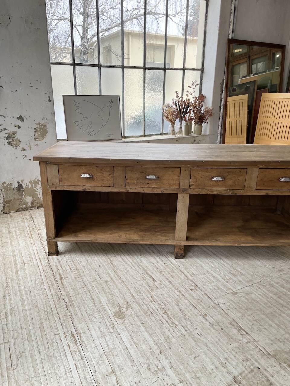 Comptoir en chêne XXL 260 cm