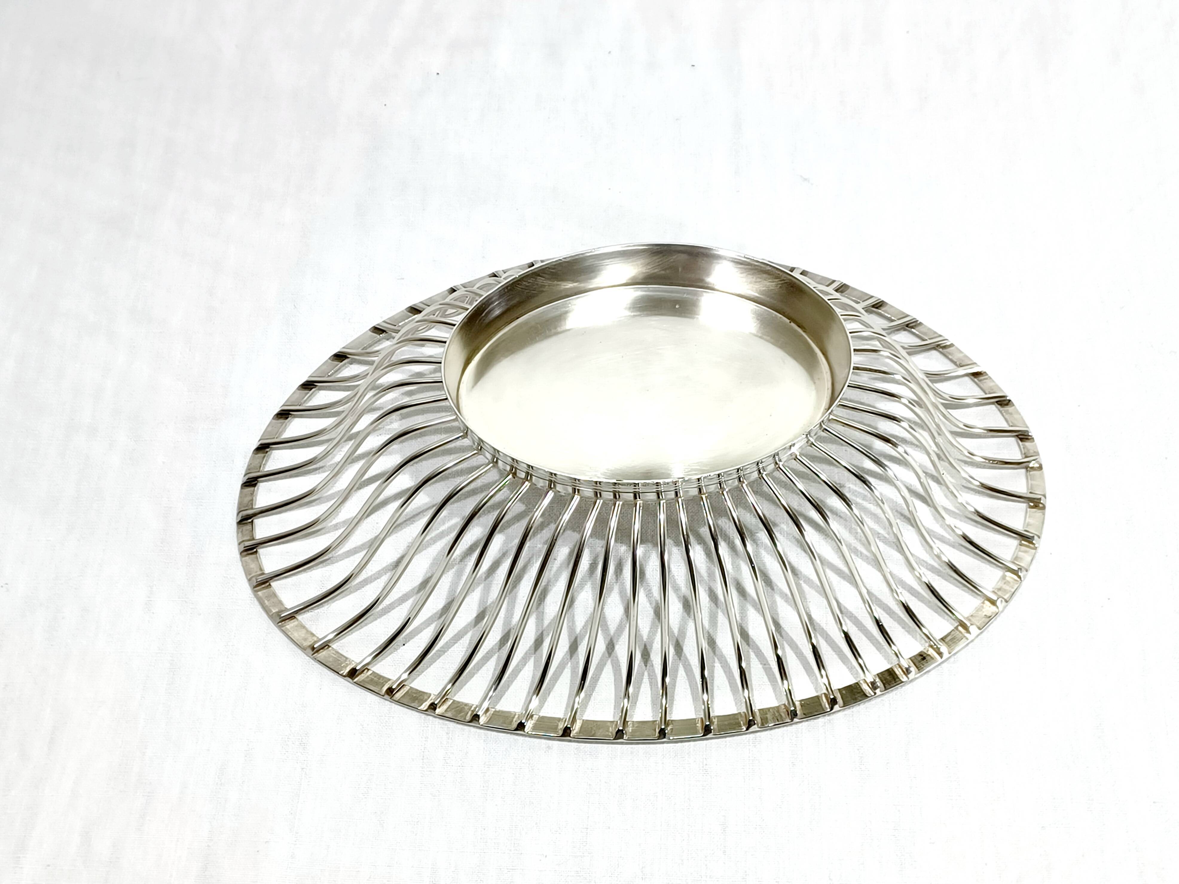SILVER METAL BANQUETTE CHRISTOFLE GALLIA COLLECTION