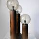 Vintage 'Model 19' Temde Leuchten table lamp in wood and hand blown glass
