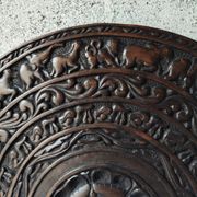 Carved wooden fronton mural – Asian craftsmanship
