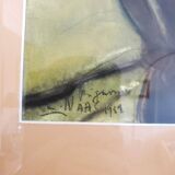 African landscape (Cameroon) pastel on paper