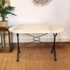 Italian marble and cast iron bistro table
