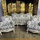 Salon canapé et paire de bergères Louis XV