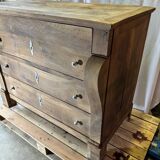 Old raw wood chest of drawers