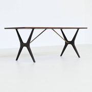 Table basse sculpturale Karl Ekselius en palissandre JOC Suède 1960
