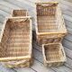 Set of four wicker baskets