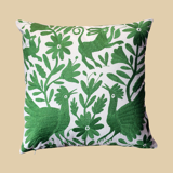 Hand-embroidered cushion