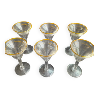 6 anciens verres bistrot, 1950