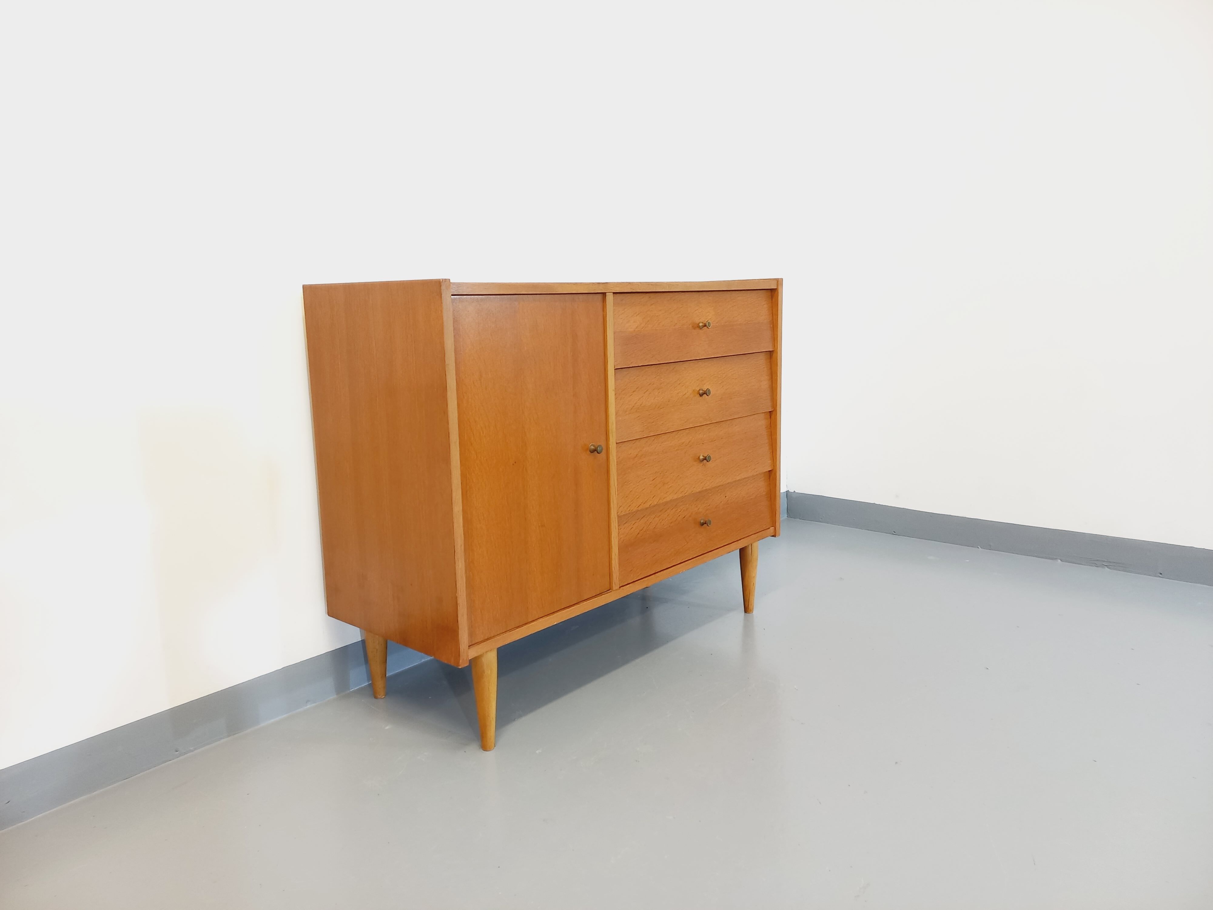 Vintage wooden storage cabinet from the 50s 60s