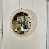 Round mirror in granite perspex, 1970s