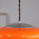 Mid-century acrylic italian orange pendant lamp