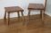 2 tables gigognes bois brutalistes