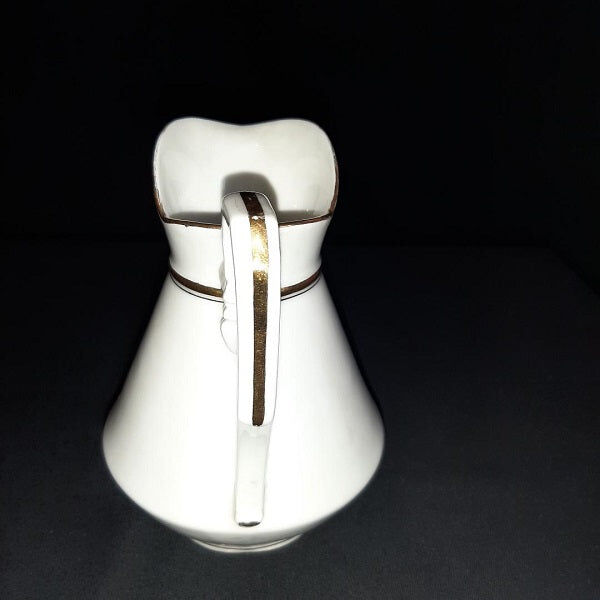 Porcelain sweetener and milk jug with cipher
