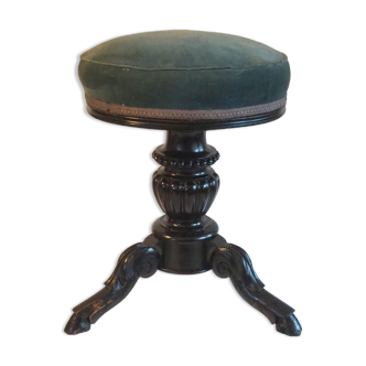 Tabouret de piano Napoléon III - tripode, pieds biches