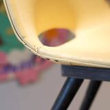Paire de chaises jaune édition Thonet 1950