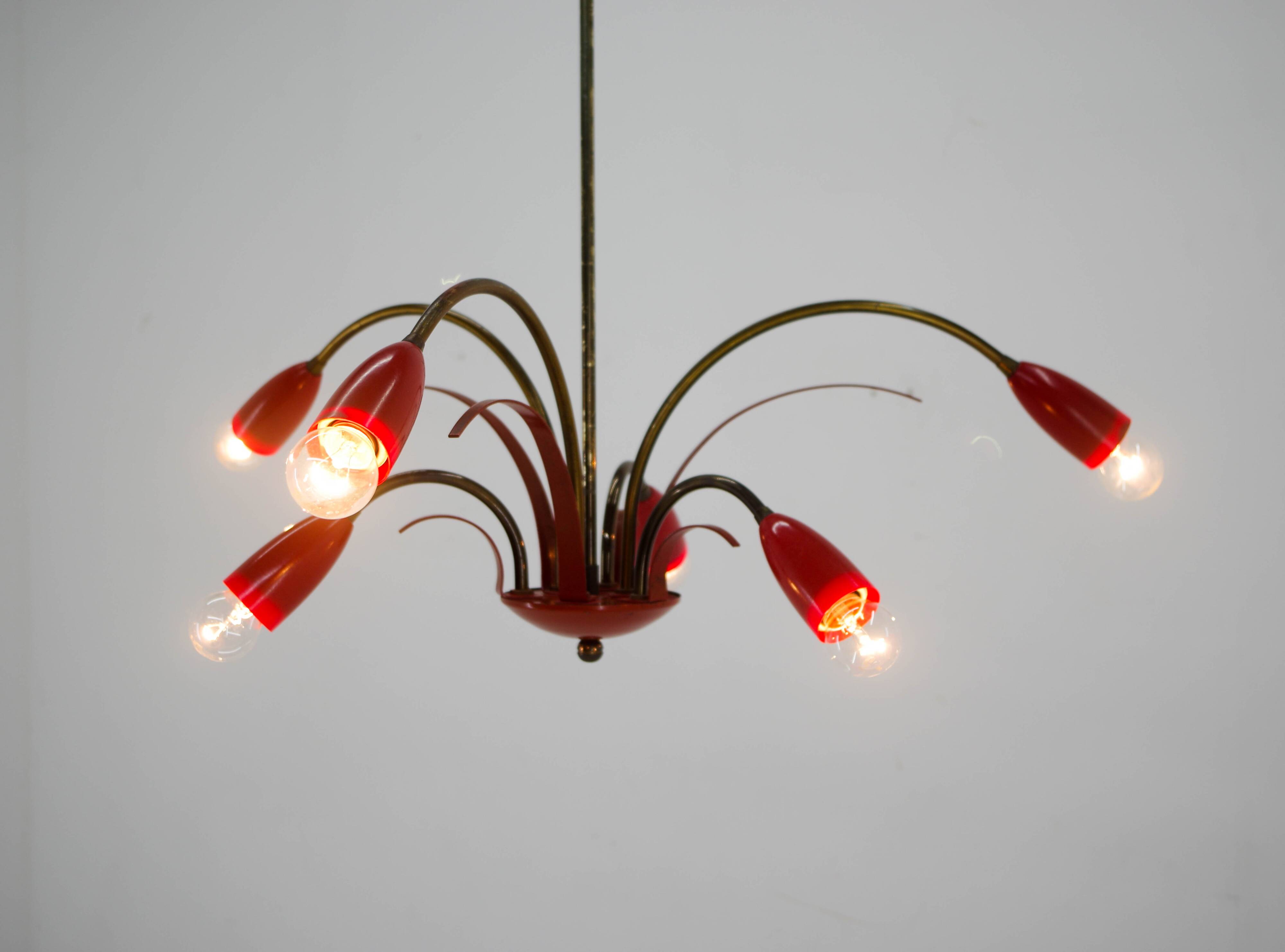 Sputnik design chandelier, Italy 1960s