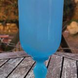 Blue opaline chalice vase