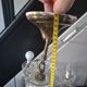 vintage 1960s glass and brass pendant chandelier with pendants