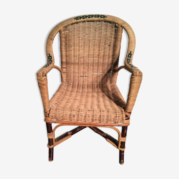 Fauteuil enfant en osier