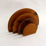 Wooden semicircle letter holder