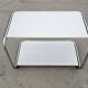 Tubular side table with 2 levels in Bauhaus style, tubular steel, 1970s.