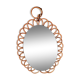 Miroir marguerite vintage en rotin
