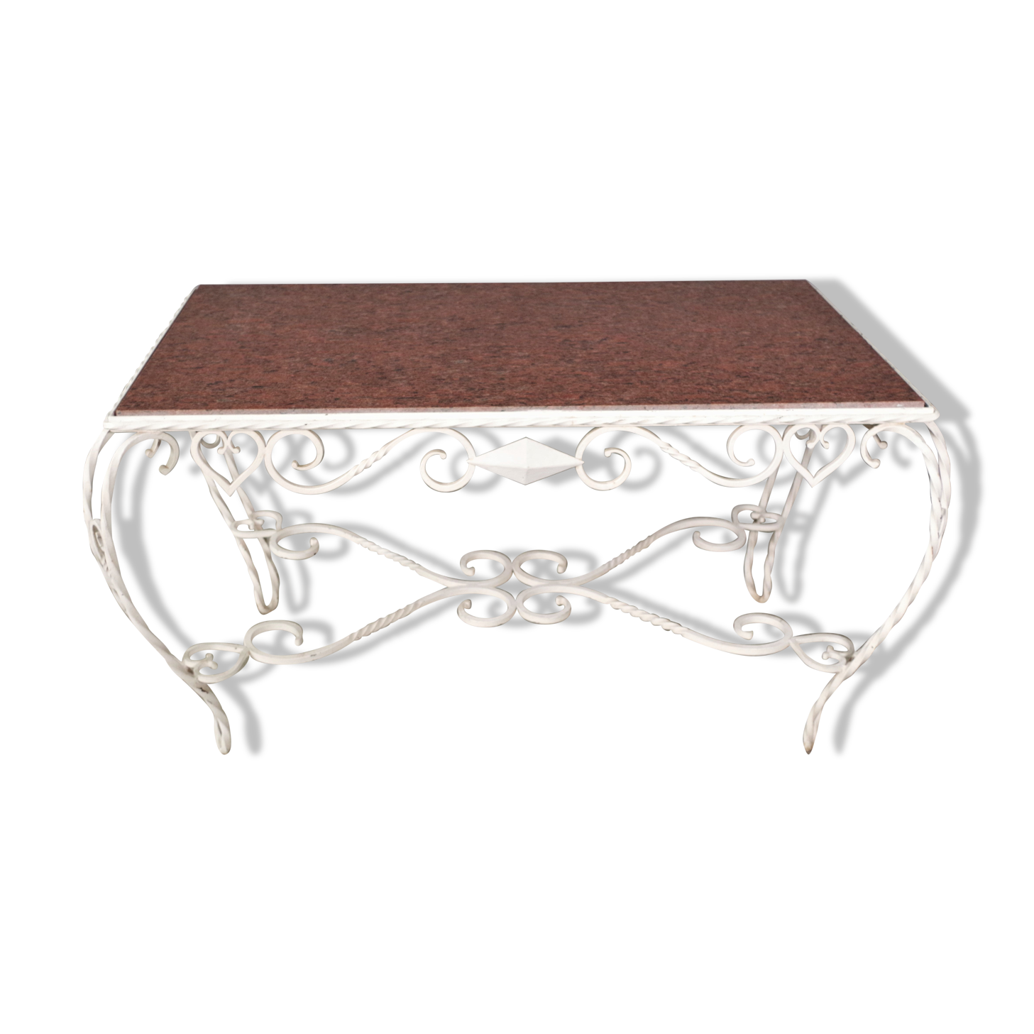 Vintage table by carrara carrara marmo and worn marma, 40s