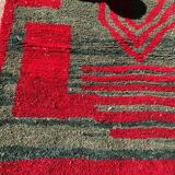 Traditional handmade pure wool rug, red, size 150 x 250