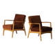 Paire de fauteuils de style scandinave par Sedláček & Vyčítal pour Dřevotvar Jablonné nad Orlicí, 1960