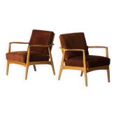 Pair of Scandinavian style armchairs by Sedláček & Vyčítal for Dřevotvar Jablonné nad Orlicí, 1960