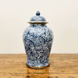 Beautiful Royal Benjarong Ginger Jar or Vase – Blue and Gold