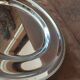 Vintage metal round plate