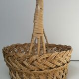 Children's basket in braided wicker