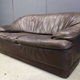 Vintage leather sofa set, 1970s