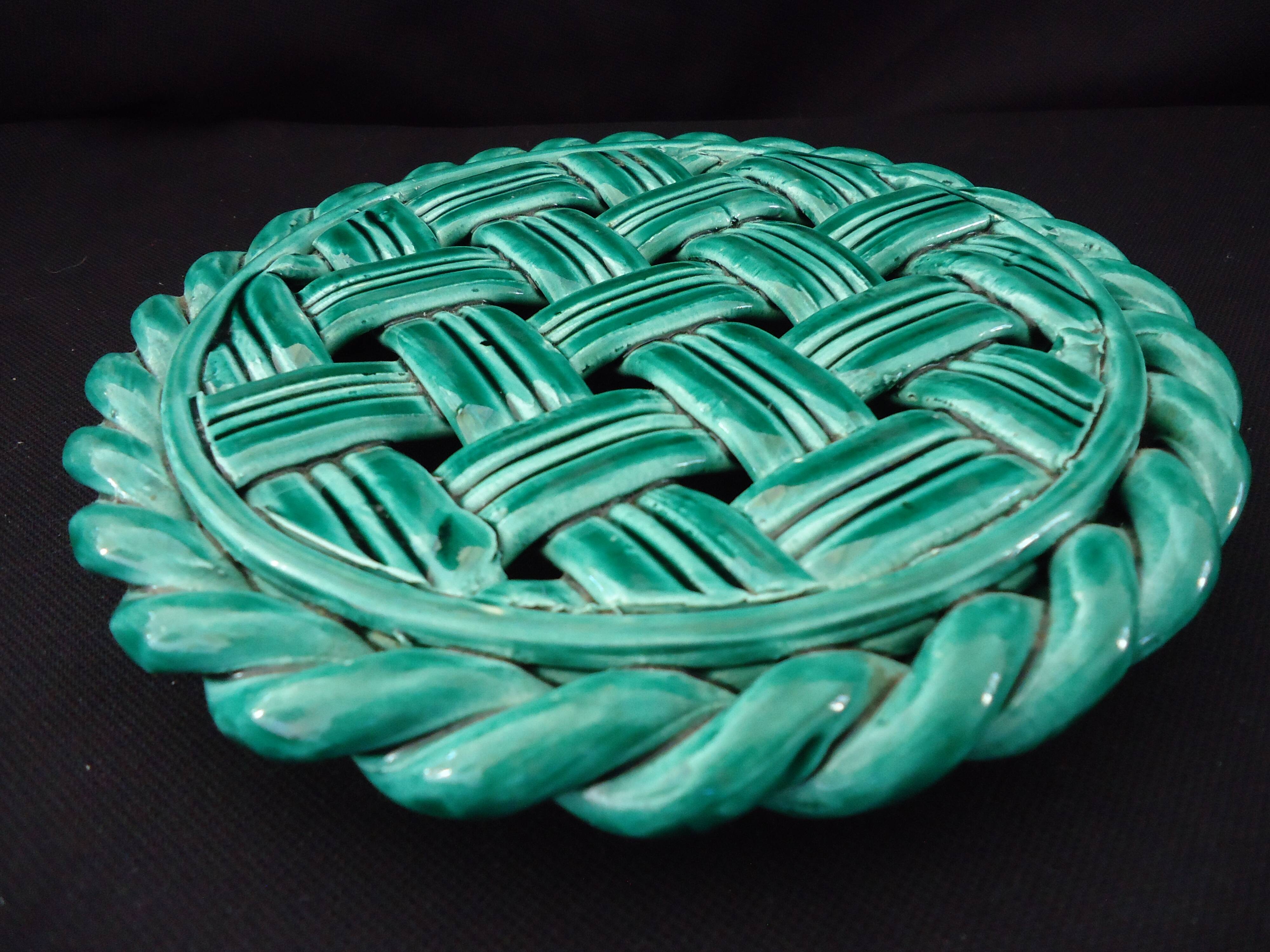 Varnished ceramic trivet Vallauris (A107-1)