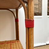 Braided rattan side table