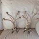 Two gold-plated brass candle holders for 8 candles.