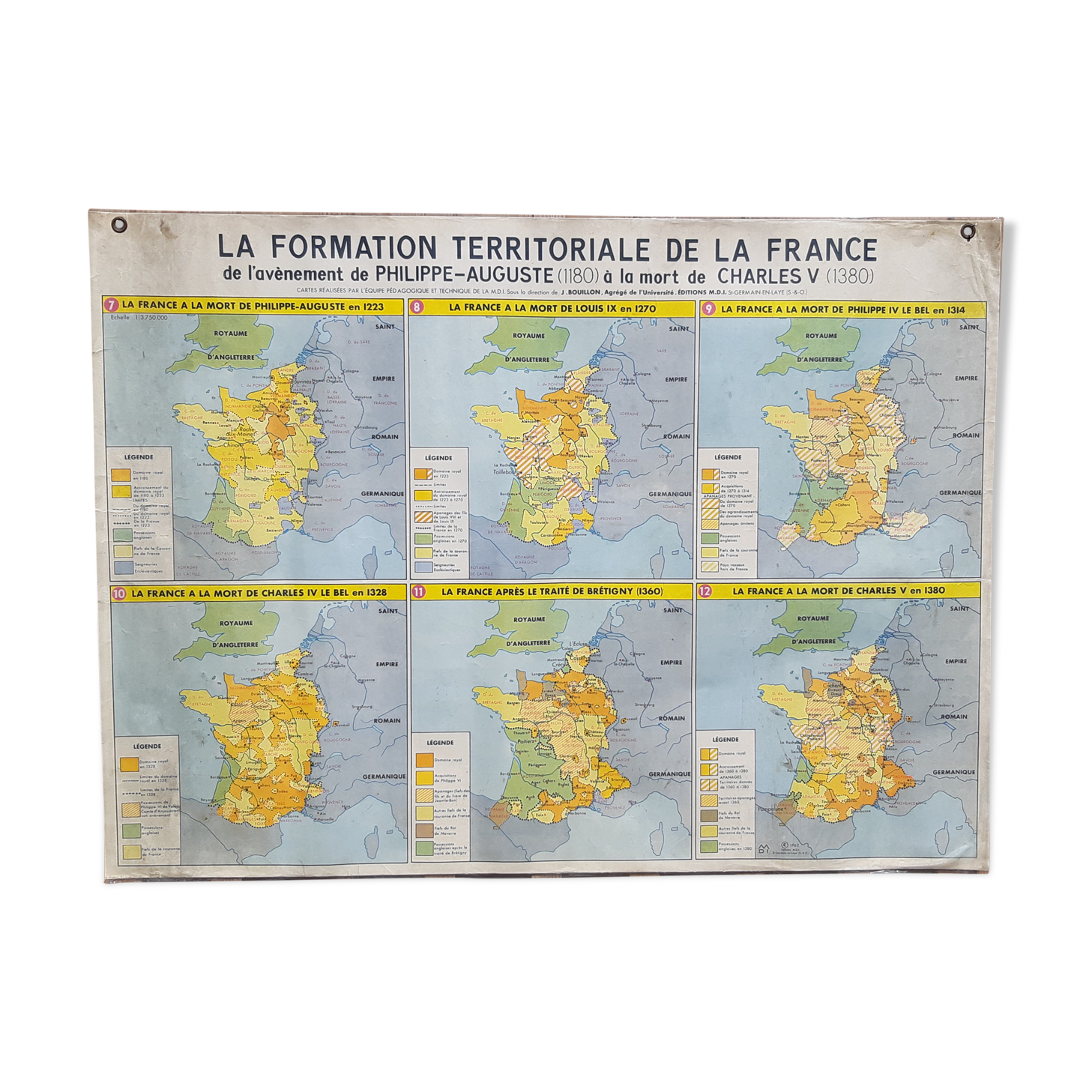 School map "The territorial formation of France"